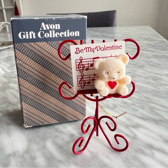 Avon Other - Avon Red Valentine Bear Ornament 3.5”